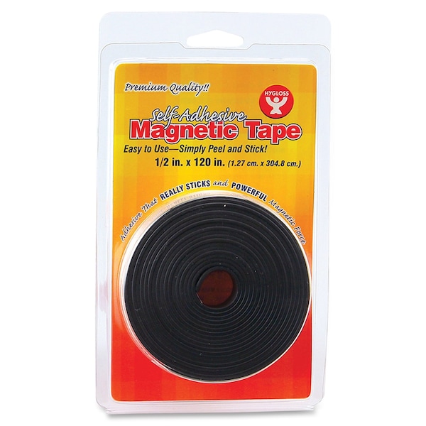 Self-Adhesive Magnetic Tape Roll, 0.5 X 120, PK6